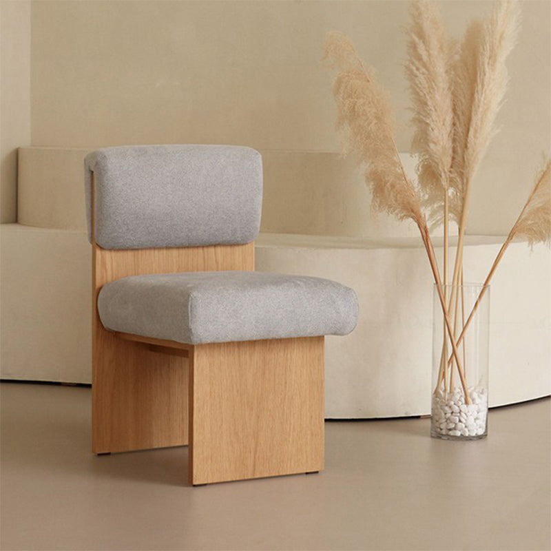 21.25" Wide Armless Chair Solid Wood Frame Chair for Bedroom