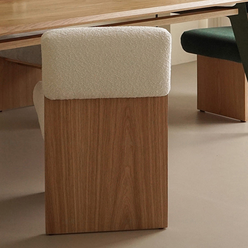 21.25" Wide Armless Chair Solid Wood Frame Chair for Bedroom