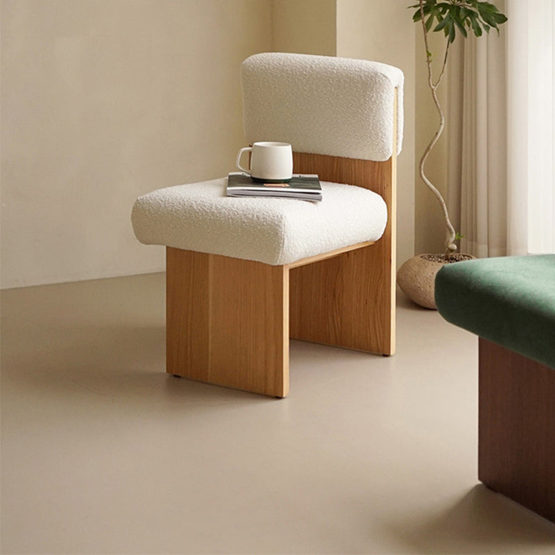 21.25" Wide Armless Chair Solid Wood Frame Chair for Bedroom