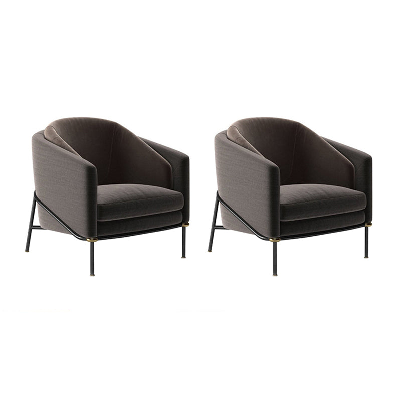 29.52" Wide Barrel Chair Arms Included Barrel Accent Chair with Basic Four Leg