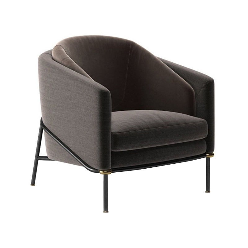 29.52" Wide Barrel Chair Arms Included Barrel Accent Chair with Basic Four Leg