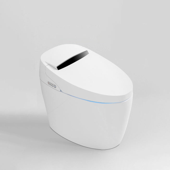 Modern Heated Seat Flush Toilet Floor Mount White Toilet with Toilet Seat