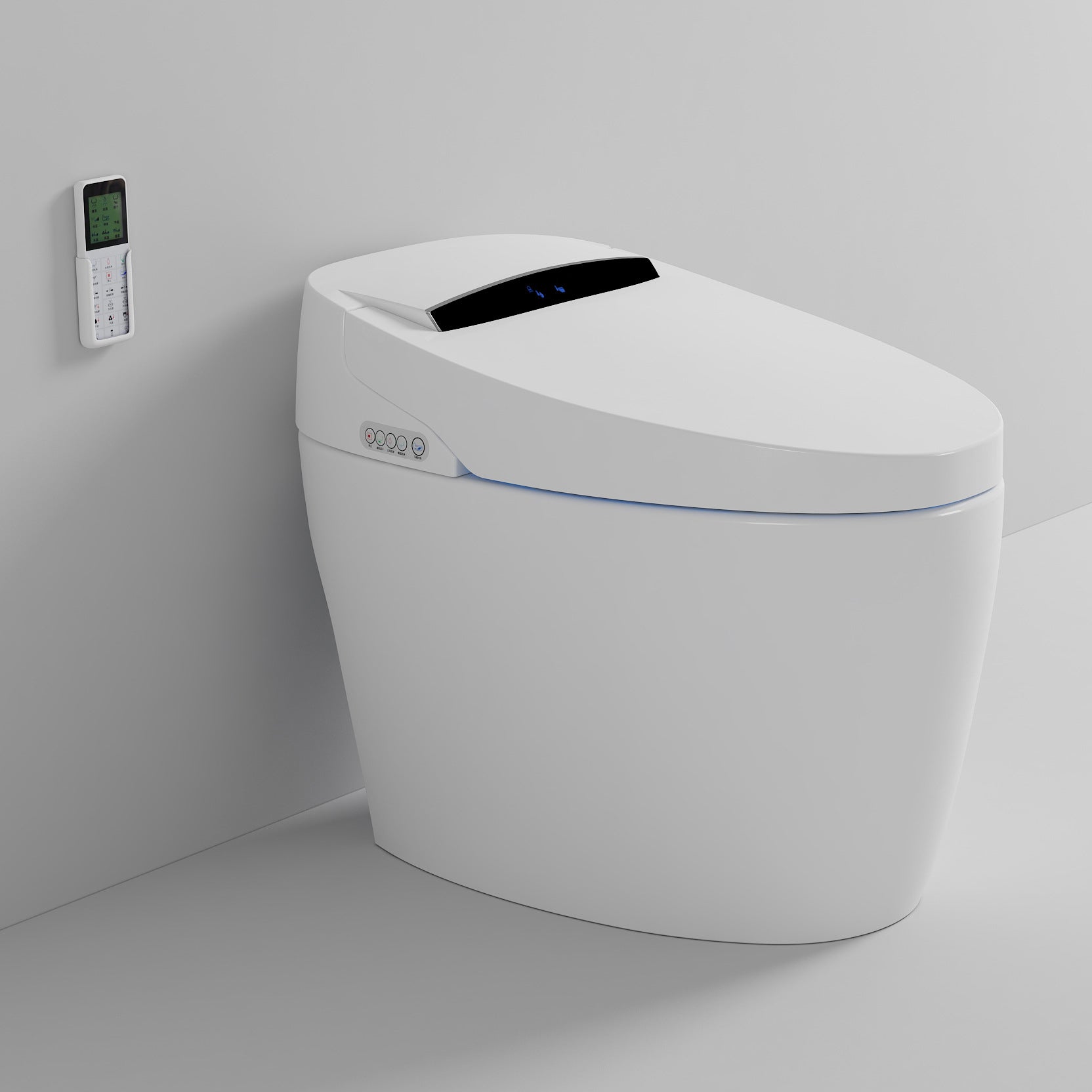 Modern Heated Seat Flush Toilet Floor Mount White Toilet with Toilet Seat