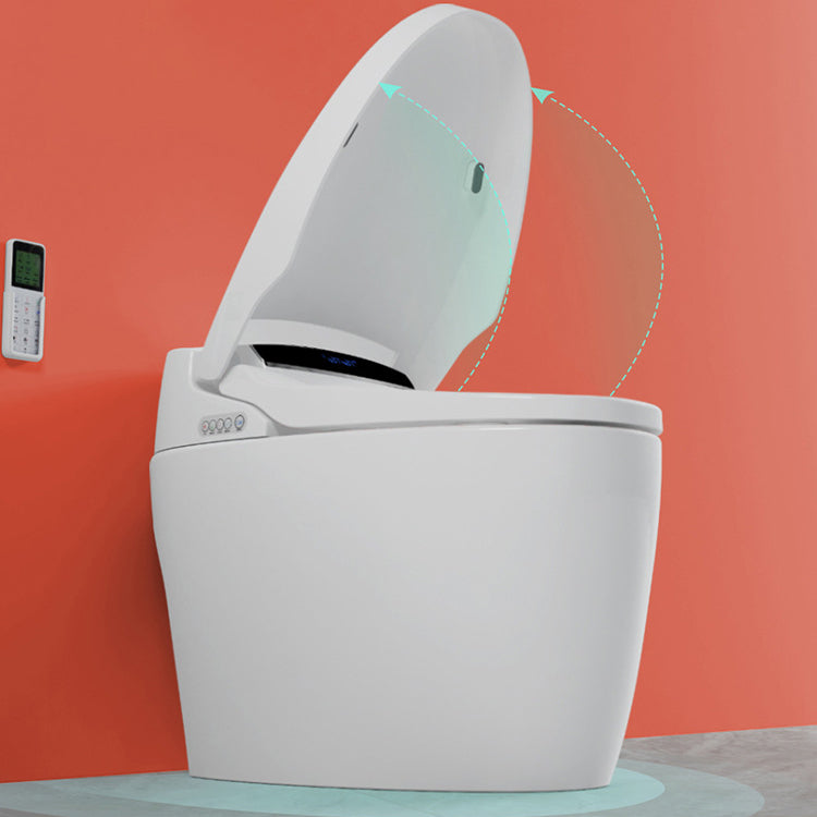 Modern Heated Seat Flush Toilet Floor Mount White Toilet with Toilet Seat
