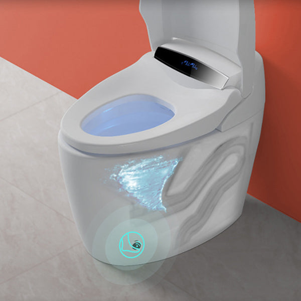 Modern Heated Seat Flush Toilet Floor Mount White Toilet with Toilet Seat