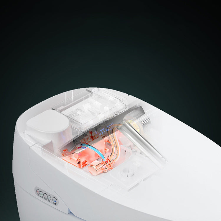 Modern Heated Seat Flush Toilet Floor Mount White Toilet with Toilet Seat