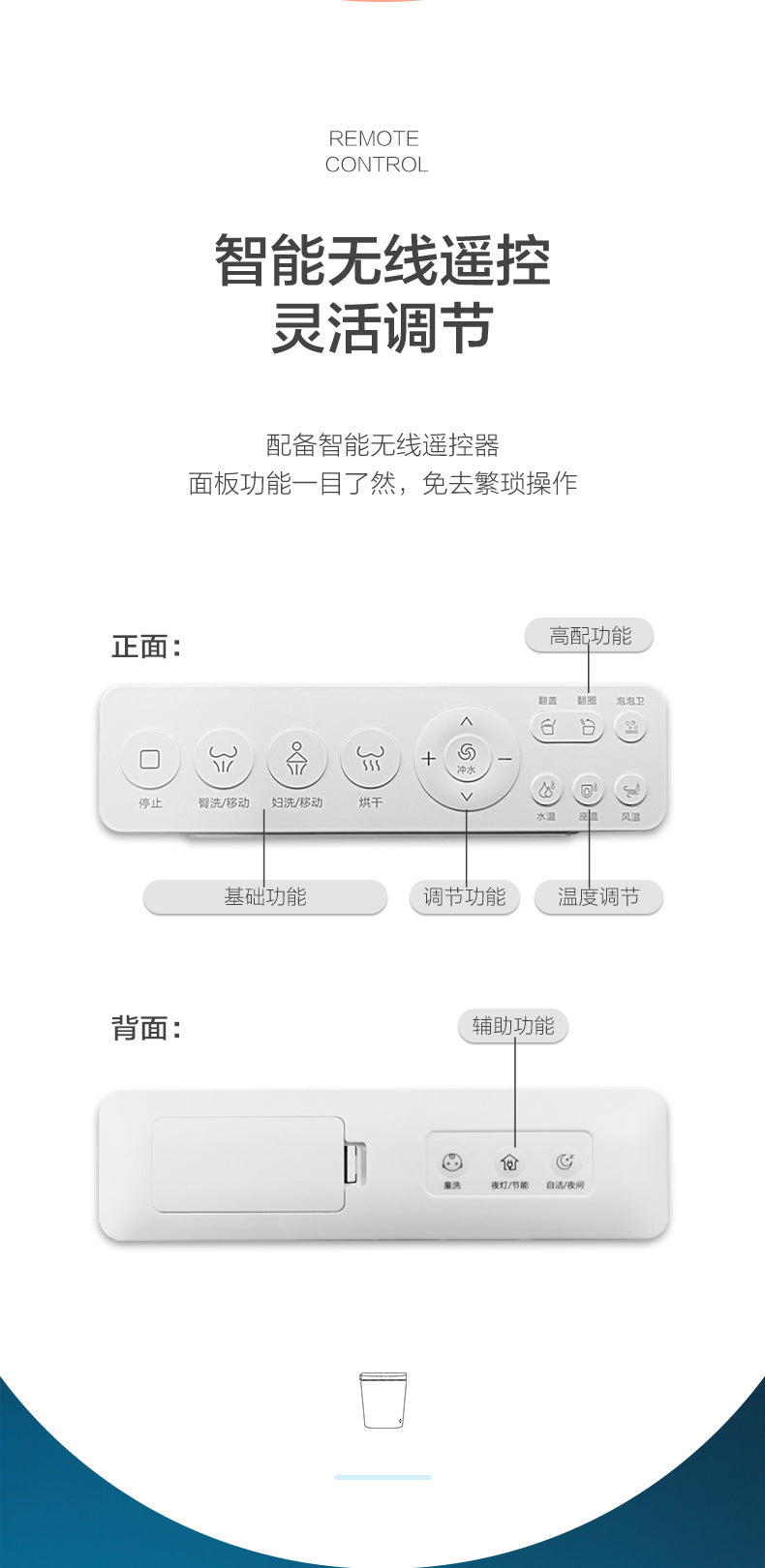 Modern Skirted Urine Toilet Heated Seat Flush Toilet with Seat