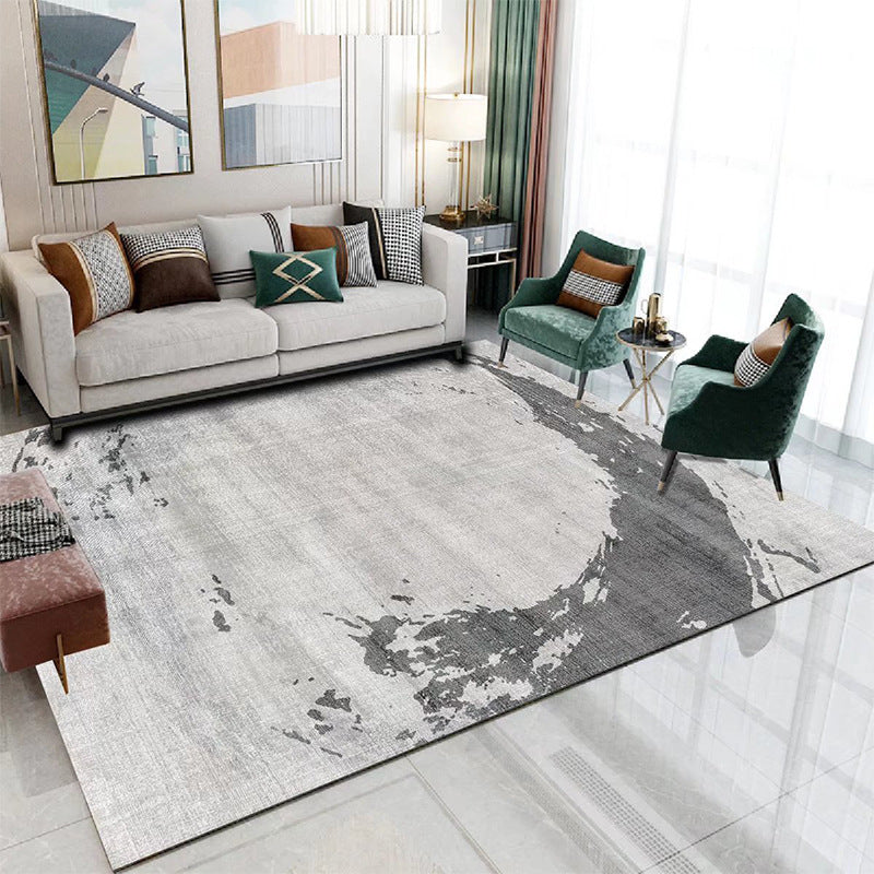 Industrial Rug Polyester Abstract Graphic Rug Stain Resistant Rug for Home Decor