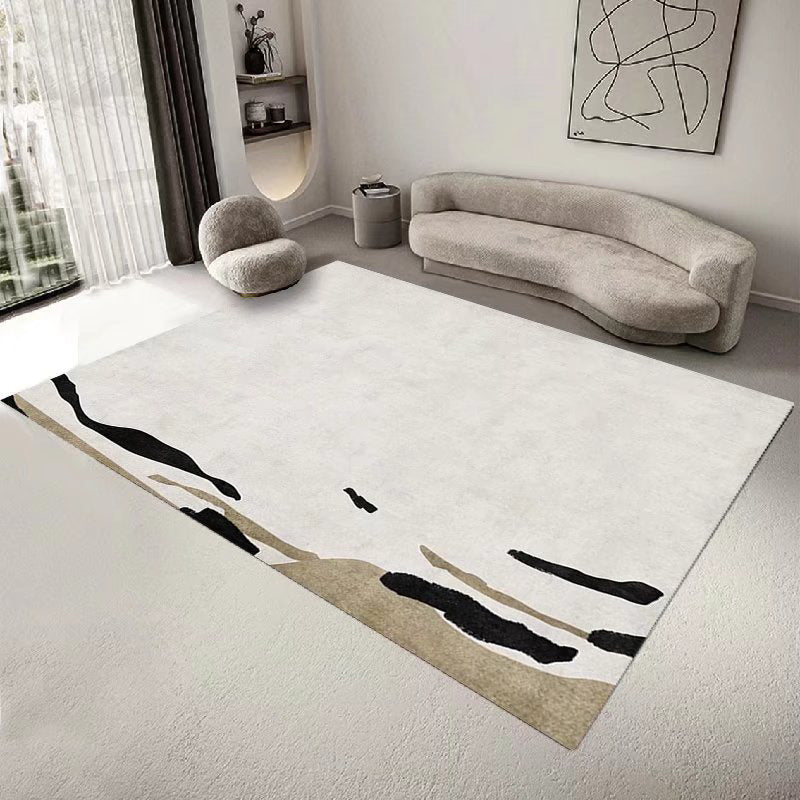 Industrial Rug Polyester Abstract Graphic Rug Stain Resistant Rug for Home Decor