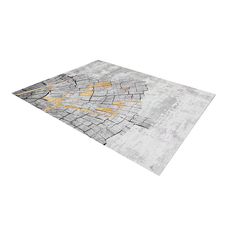 Industrial Rug Polyester Abstract Graphic Rug Stain Resistant Rug for Home Decor