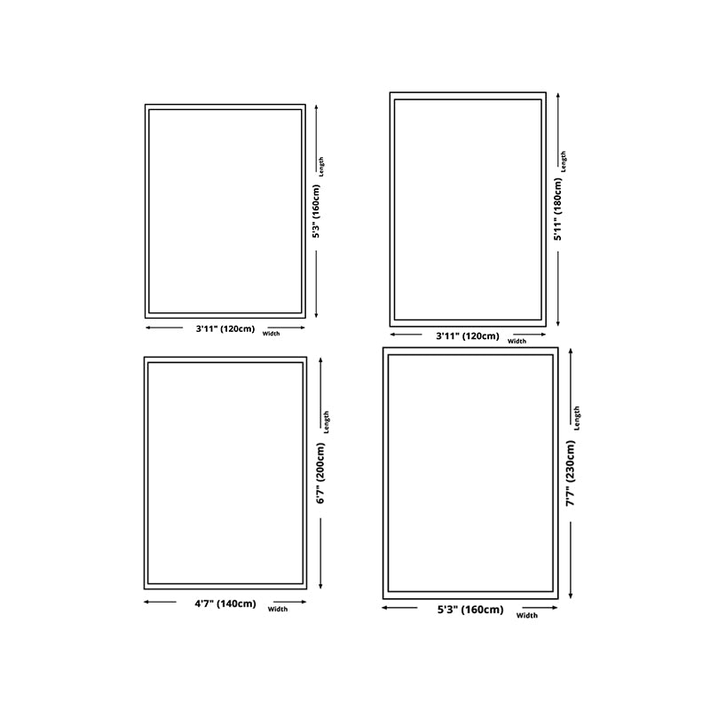 Industrial Rug Polyester Abstract Graphic Rug Stain Resistant Rug for Home Decor