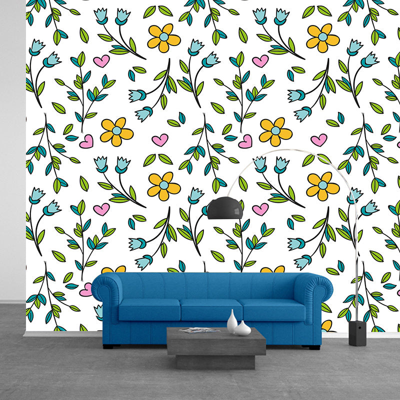 Illustration Environment Friendly Mural Wallpaper Flower Painting Living Room Wall Mural