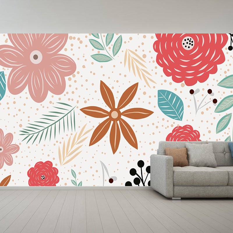 Illustration Environment Friendly Mural Wallpaper Flower Painting Living Room Wall Mural