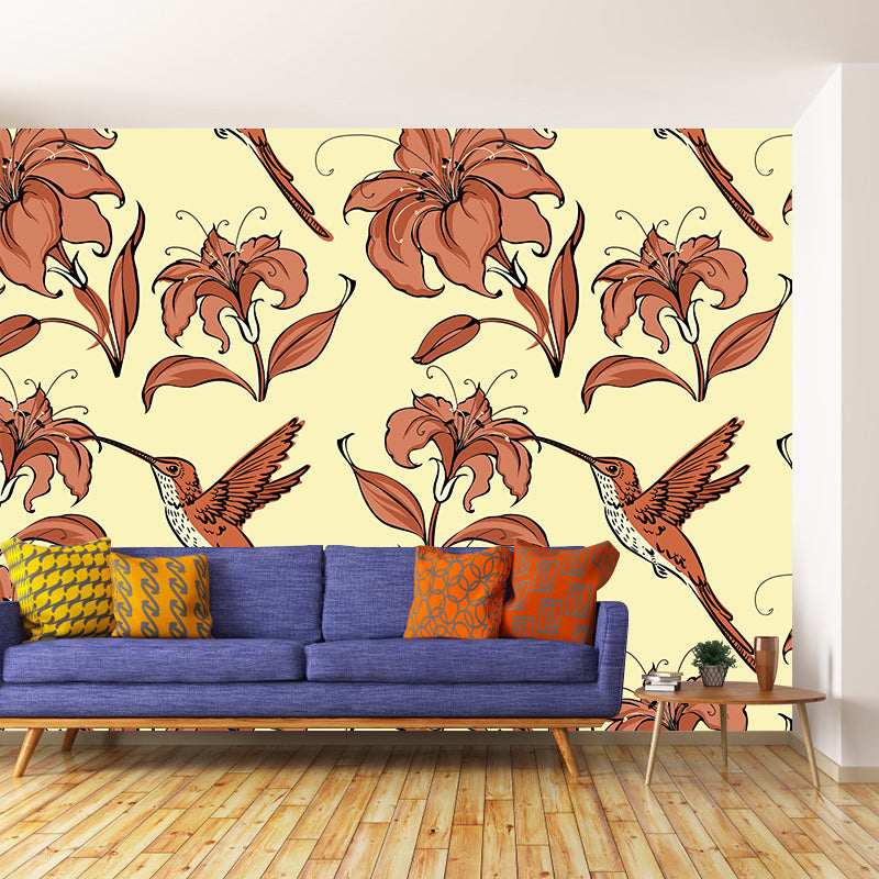 Illustration Environment Friendly Mural Wallpaper Flower Painting Living Room Wall Mural