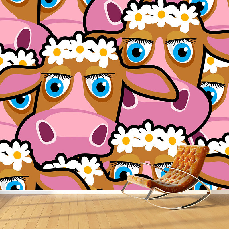 Washable Mural Wallpaper Animals Illustration Indoor Wall Mural