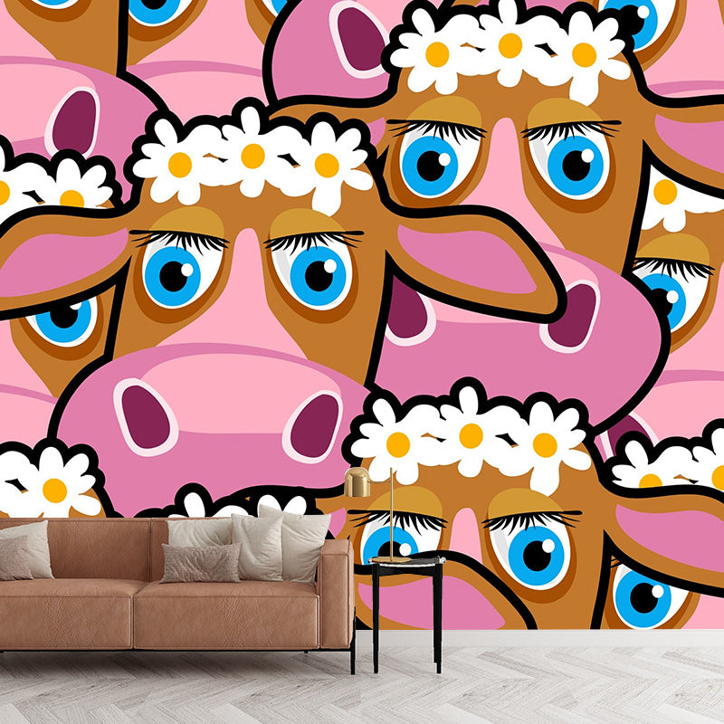 Washable Mural Wallpaper Animals Illustration Indoor Wall Mural