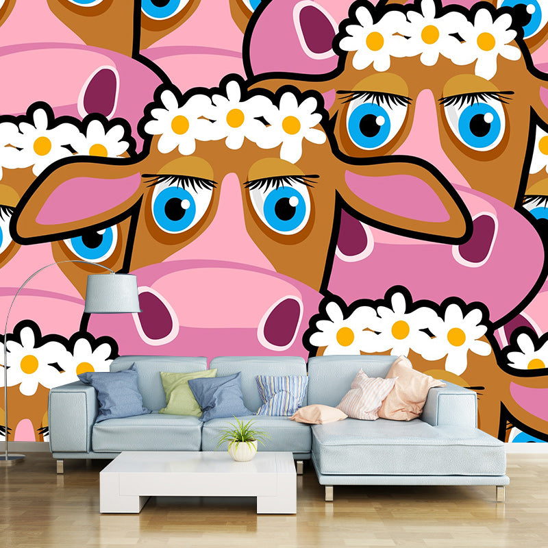 Washable Mural Wallpaper Animals Illustration Indoor Wall Mural