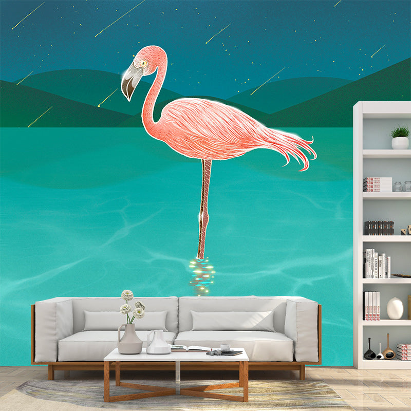 Washable Mural Wallpaper Animals Illustration Indoor Wall Mural