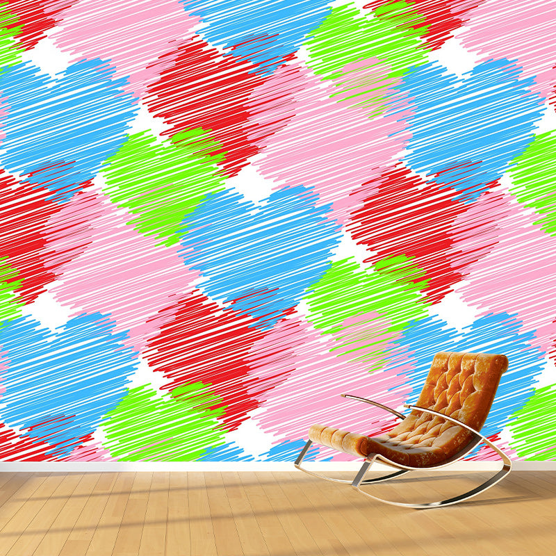 Environment Friendly Mural Wallpaper Graffiti Illustration Indoor Wall Mural