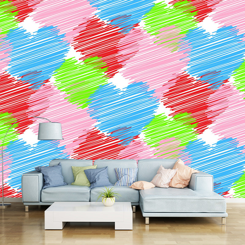 Environment Friendly Mural Wallpaper Graffiti Illustration Indoor Wall Mural