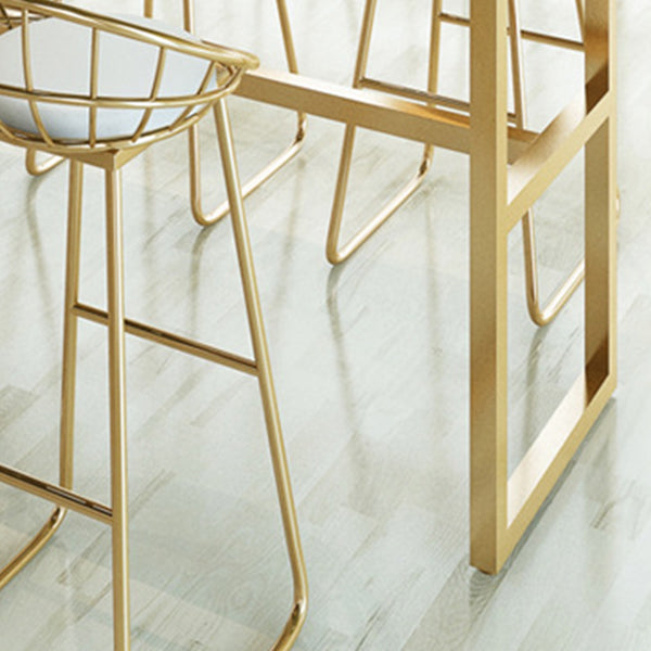 Glam Pub Table Bar Height Rectangle Bar Table for Indoor Use