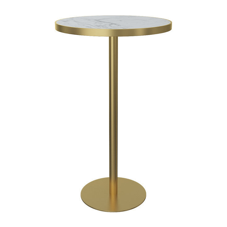 Modern Bar Table Dining Table with Pedestal Base for Kitchen Living Room