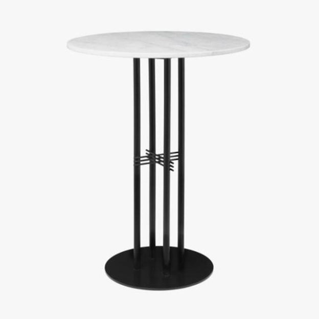 Modern Bar Table Round Dining Table - 23.6" W x 23.6" L x 41.3" H