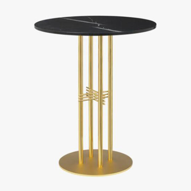 Modern Bar Table Round Dining Table - 23.6" W x 23.6" L x 41.3" H