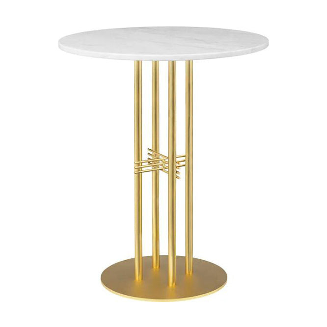 Modern Bar Table Round Dining Table - 23.6" W x 23.6" L x 41.3" H