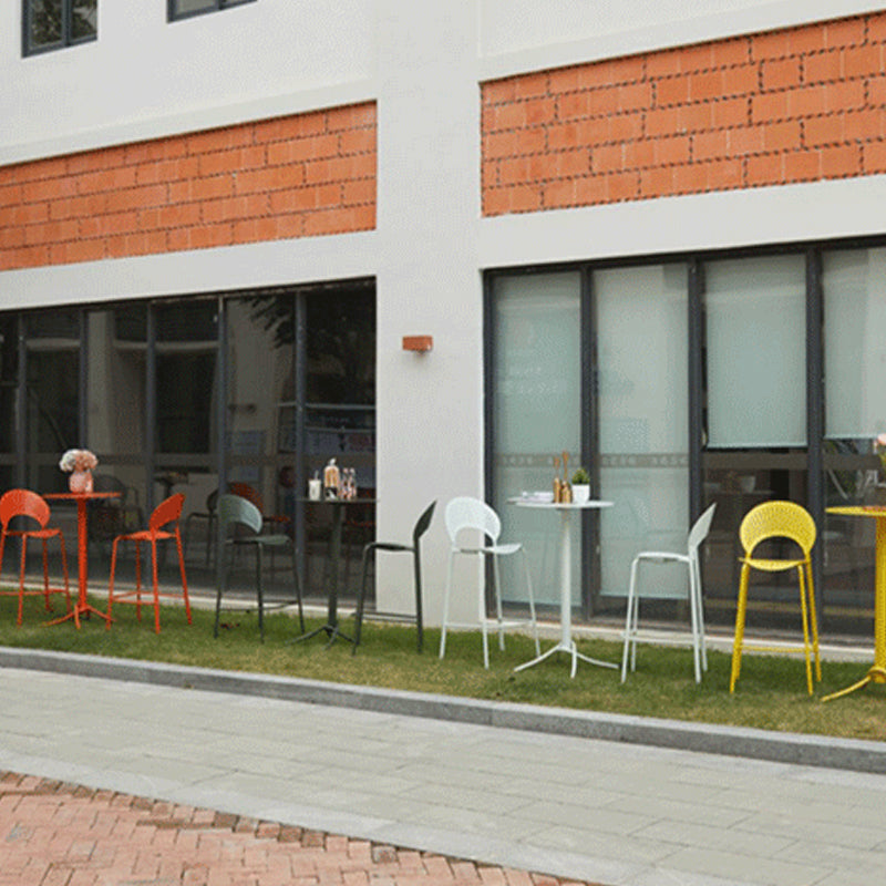 Industrial Outdoor Bar Height Table Metal Bar Table with Pedestal