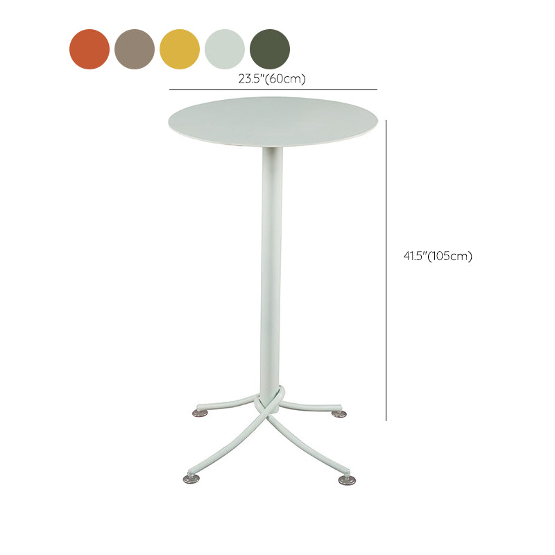 Industrial Outdoor Bar Height Table Metal Bar Table with Pedestal