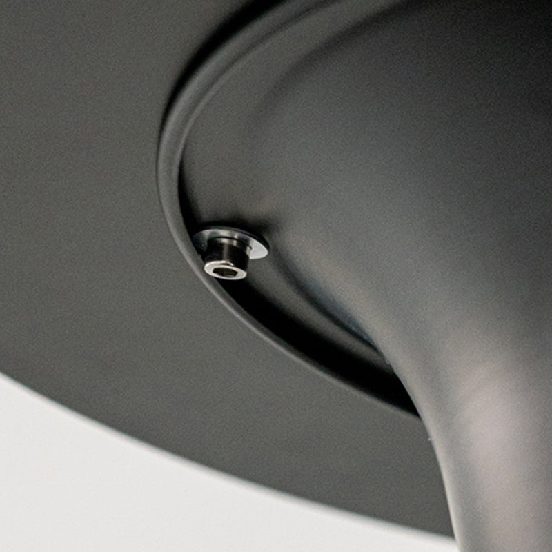 Contemporary Round Bar Height Table Metal Base Bar Table in Black and White