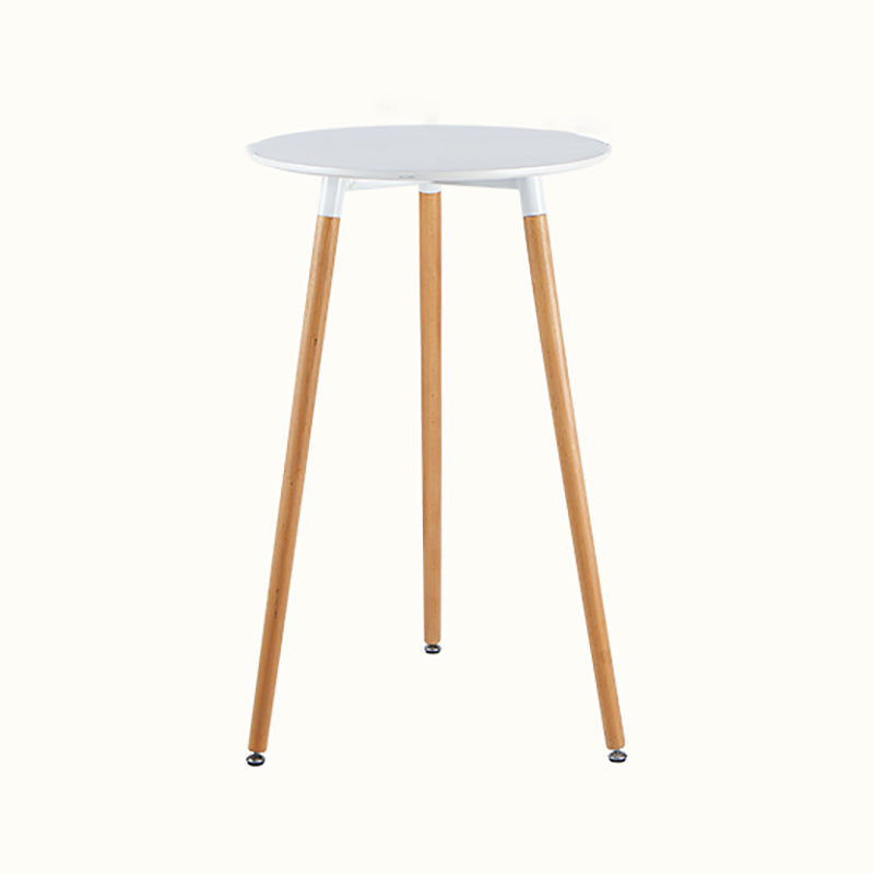 Beech Solid Wood Legs Bar Table Glam Round and Square Bar Table