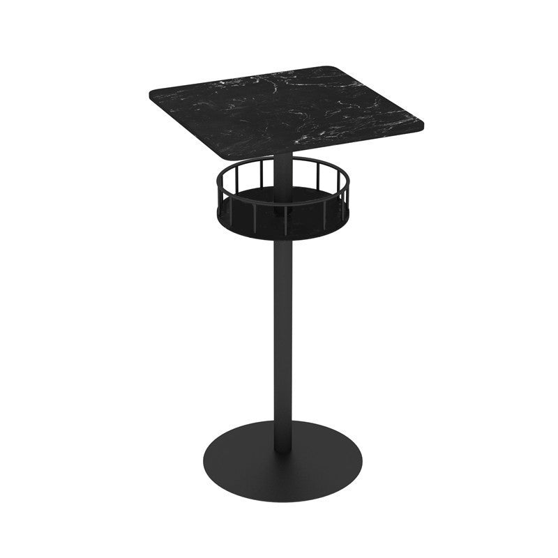 Pedestal Pub Table Glam Style Bar Table for Indoor and Breakroom