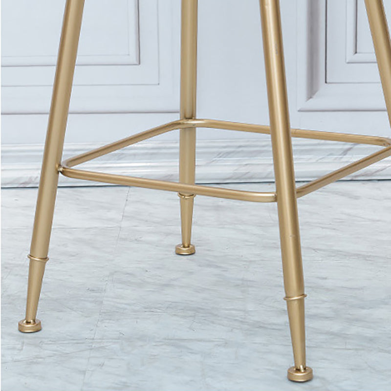 Round Bar Table Gold and Metal Base Bar Table for Kitchen Living Room Coffee Room