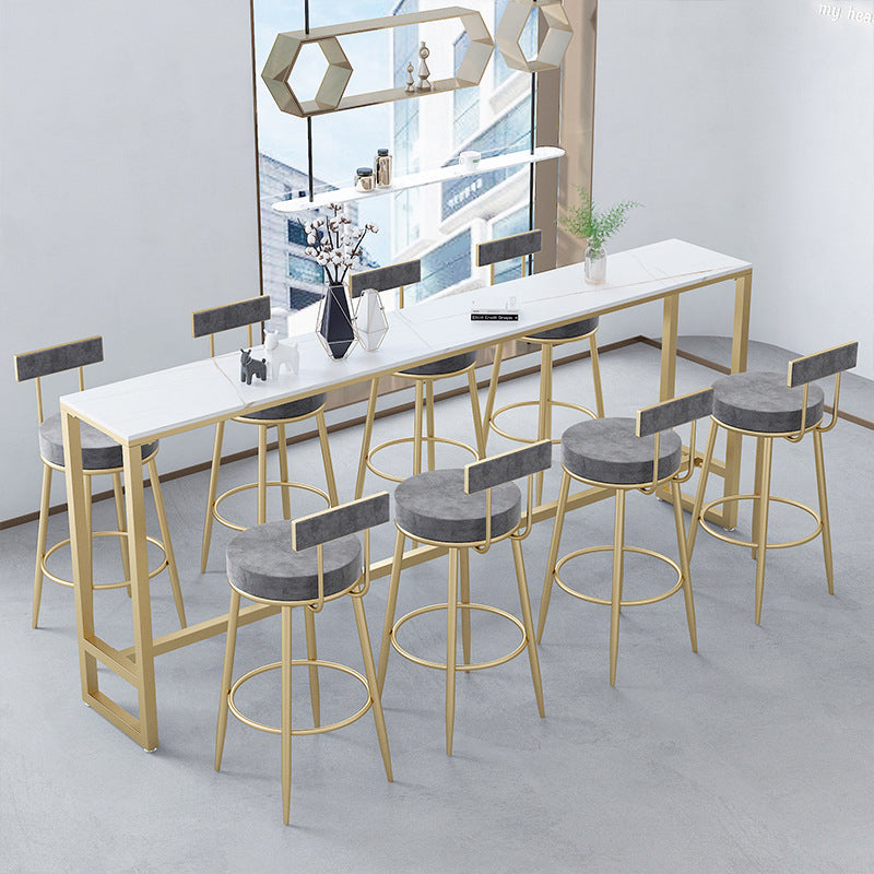 Rectangle Sintered Stone Bar Table Modern Dining Table for Kitchen Living Room Coffee Room