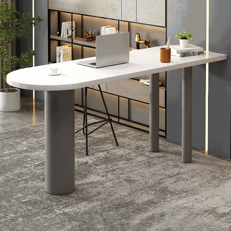 White Solid Wood Top Bar Height Table Industrial Style Metal Legs Bar Table