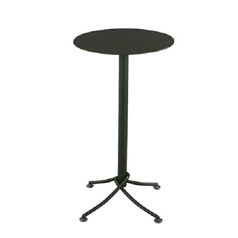 Metal Bar Dining Table Industrial Bar Height Cocktail Table with Pedestal