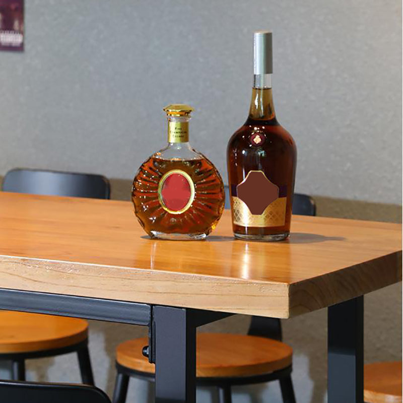Industrial Bar Table Rectangle Solid Wood Bar Height Pub Table for Indoor