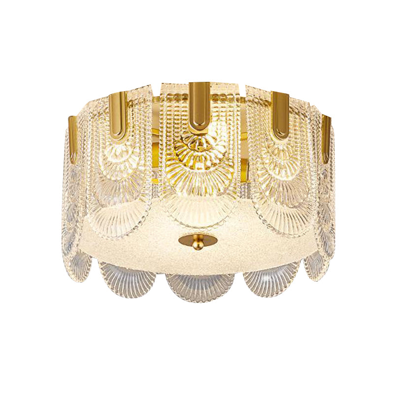 Nordic Ceiling Lamp Minimalist Glass Shade Flush Mount Light Fixture
