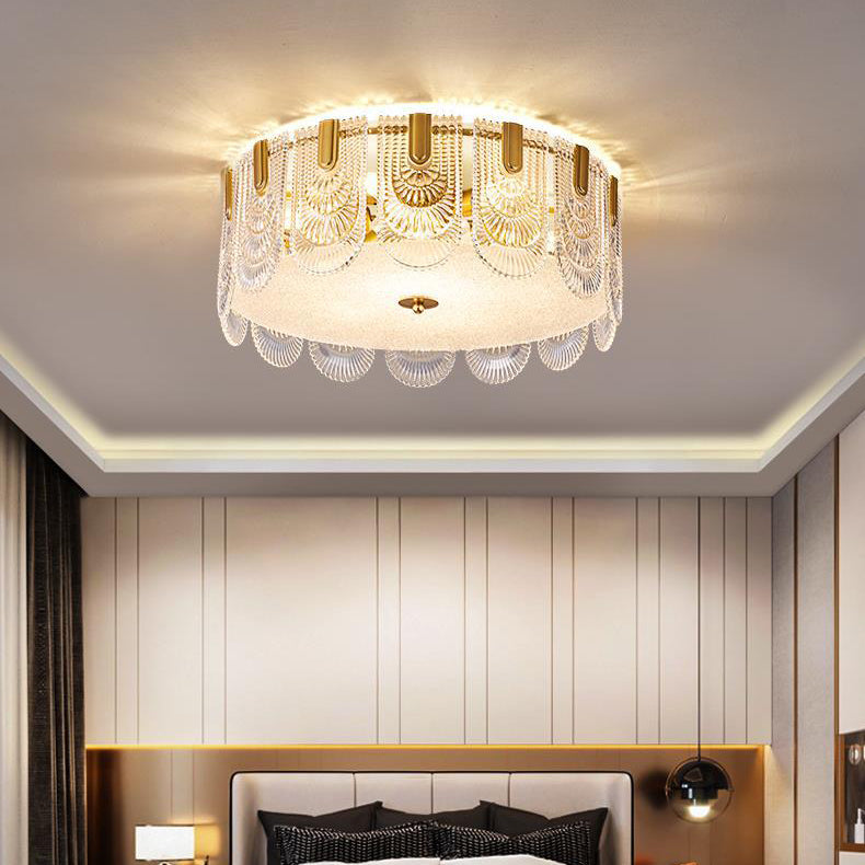 Nordic Ceiling Lamp Minimalist Glass Shade Flush Mount Light Fixture