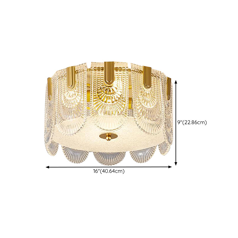 Nordic Ceiling Lamp Minimalist Glass Shade Flush Mount Light Fixture