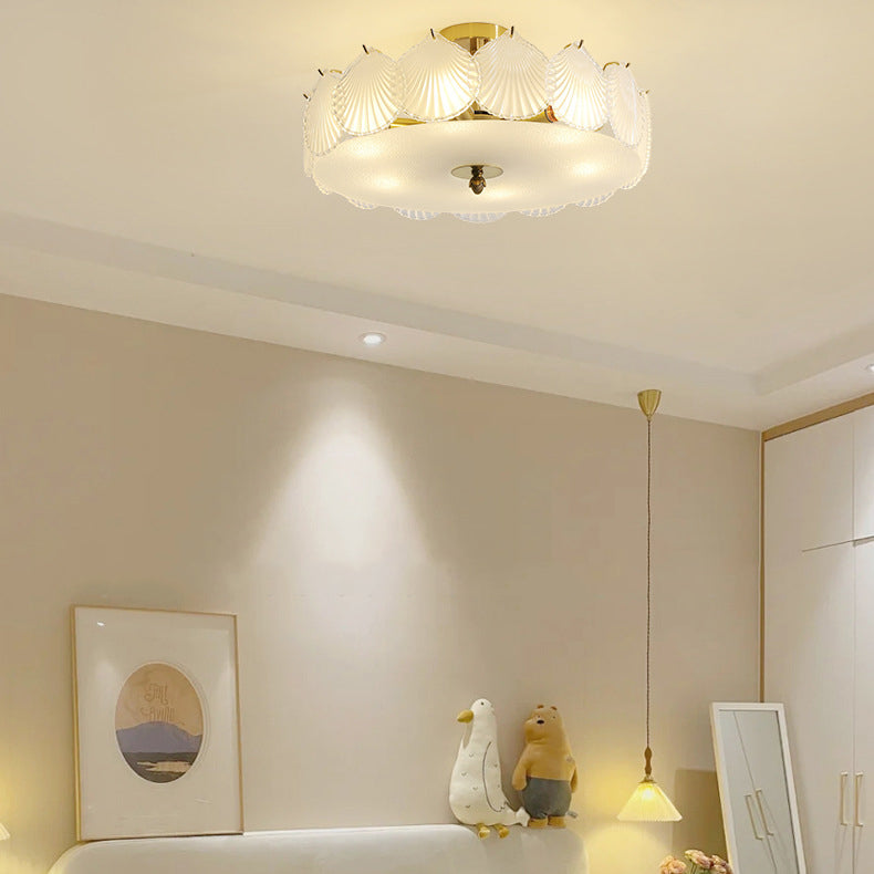 Modern Glass Ceiling Lamp Household Simple Flush Mount Light Fixture