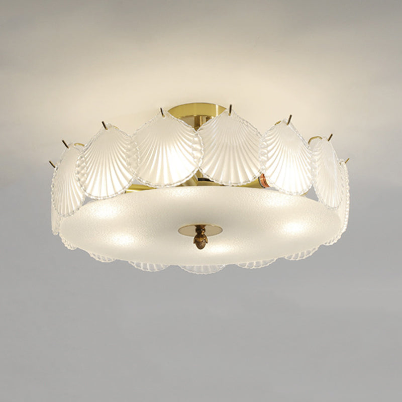 Modern Glass Ceiling Lamp Household Simple Flush Mount Light Fixture