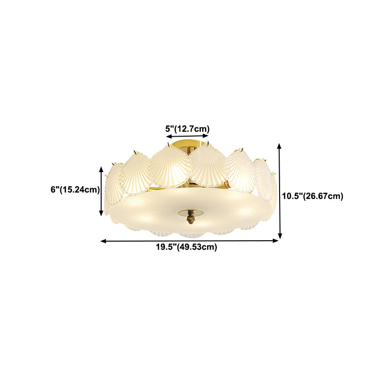Modern Glass Ceiling Lamp Household Simple Flush Mount Light Fixture
