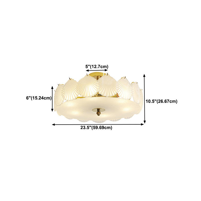 Modern Glass Ceiling Lamp Household Simple Flush Mount Light Fixture