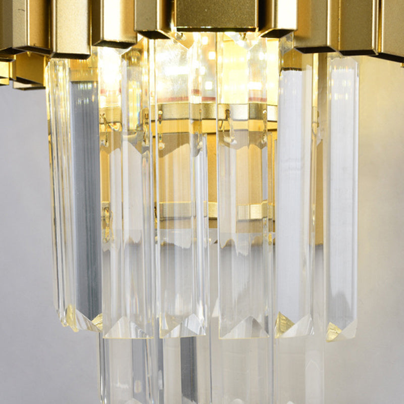 2-Light Geometric Wall Lights Modern Crystal Wall Light Fixture