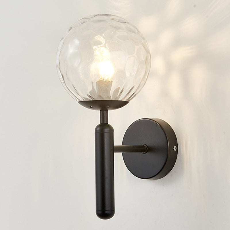 Sphere Shape Glass Sconce Light Modern Style Wall Sconce Lighting for Living Room