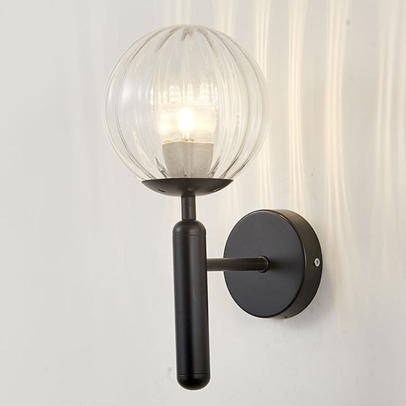 Sphere Shape Glass Sconce Light Modern Style Wall Sconce Lighting for Living Room
