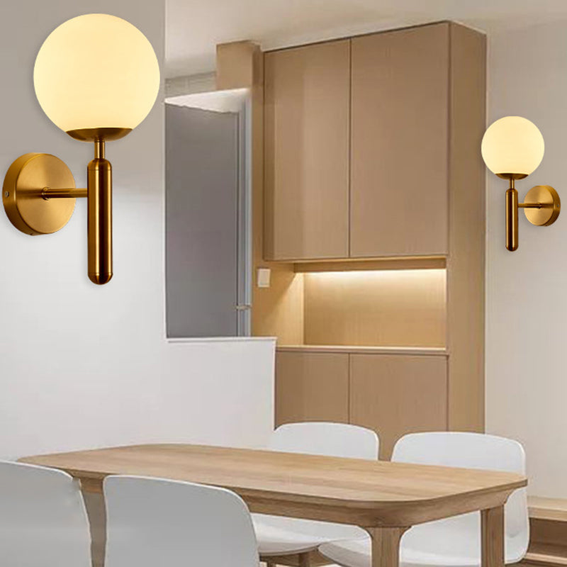 Sphere Shape Glass Sconce Light Modern Style Wall Sconce Lighting for Living Room